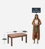 Sutlej 4 Seater Dining Set in Antique Cherry Finish with Bench