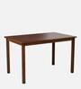 Sutlej Solid Wood 4 Seater Dining Table in Brown Finish
