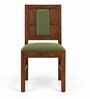 Sutra 6 Seater Dining Set In Provincial Teak Finish With Olive Green Colour Chair Sutra 6 Seater Dining Set In Provincial Teak Finish With Olive Green Colour Chair