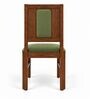 Sutra 6 Seater Dining Set In Provincial Teak Finish With Olive Green Colour Chair Sutra 6 Seater Dining Set In Provincial Teak Finish With Olive Green Colour Chair