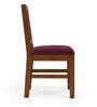 Sutra 6 Seater Dining Set In Provincial Teak Finish With Plum Colour Chair Sutra 6 Seater Dining Set In Provincial Teak Finish With Plum Colour Chair