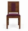 Sutra 6 Seater Dining Set In Provincial Teak Finish With Plum Colour Chair Sutra 6 Seater Dining Set In Provincial Teak Finish With Plum Colour Chair
