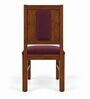 Sutra 6 Seater Dining Set In Provincial Teak Finish With Plum Colour Chair Sutra 6 Seater Dining Set In Provincial Teak Finish With Plum Colour Chair