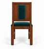 Sutra 6 Seater Dining Set In Provincial Teak Finish With Teal Green Colour Chair Sutra 6 Seater Dining Set In Provincial Teak Finish With Teal Green Colour Chair