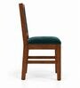 Sutra 6 Seater Dining Set In Provincial Teak Finish With Teal Green Colour Chair Sutra 6 Seater Dining Set In Provincial Teak Finish With Teal Green Colour Chair