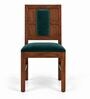 Sutra 6 Seater Dining Set In Provincial Teak Finish With Teal Green Colour Chair Sutra 6 Seater Dining Set In Provincial Teak Finish With Teal Green Colour Chair