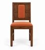 Sutra 6 Seater Dining Set In Provincial Teak Finish With Terracotta Orange Colour Chair Sutra 6 Seater Dining Set In Provincial Teak Finish With Terracotta Orange Colour Chair