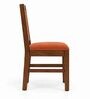 Sutra 6 Seater Dining Set In Provincial Teak Finish With Terracotta Orange Colour Chair Sutra 6 Seater Dining Set In Provincial Teak Finish With Terracotta Orange Colour Chair