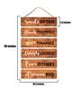 Brown Engineered Wood Wall Hanging