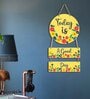 yellow Engineered Wood Wall Hanging