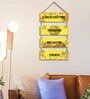 Multicolour Engineered Wood Wall Hanging
