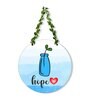 Blue Engineered Wood Wall Hanging