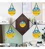 Multicolour Engineered Wood Wall Hanging