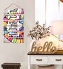 Multicolour Engineered Wood Wall Hanging