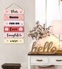 Multicolour Engineered Wood Wall Hanging