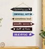 Multicolour Engineered Wood Wall Hanging