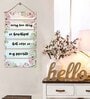 Multicolour Engineered Wood Wall Hanging
