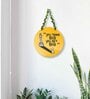 Yellow Engineered Wood Wall Hanging