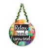 Multicolour Engineered Wood Wall Hanging