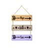 Multicolour Engineered Wood Wall Hanging