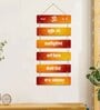 Multicolour Engineered Wood Wall Hanging