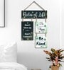 Multicolour Engineered Wood Wall Hanging