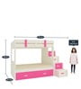Suvina Bunk Bed in Pink Colour with Drawer Storage