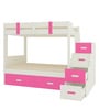Suvina Bunk Bed in Pink Colour with Drawer Storage