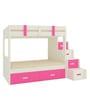 Suvina Bunk Bed in Pink Colour with Drawer Storage