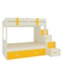 Suvina Bunk Bed with Drawer Storage in Yellow Finish