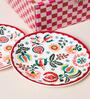 Suzani Blossom Snack Plates Gift Set of 4