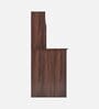 Suzume Hutch Desk in Walnut Colour with Cabinet