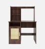 Suzume Hutch Desk in Walnut Colour with Cabinet
