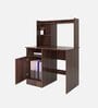 Suzume Hutch Desk in Walnut Colour with Cabinet