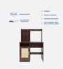 Suzume Hutch Desk in Walnut Colour with Cabinet