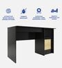 Suzume Writing Table with Drawer and File Cabinet In Wenge Colour