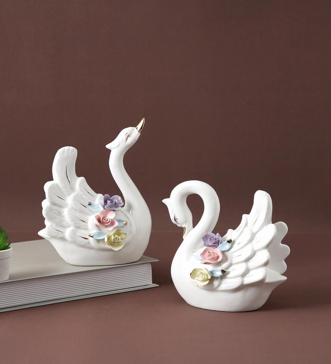 Buy Swan White Ceramic Showpiece by Tayhaa at 53 OFF by Tayhaa Pepperfry
