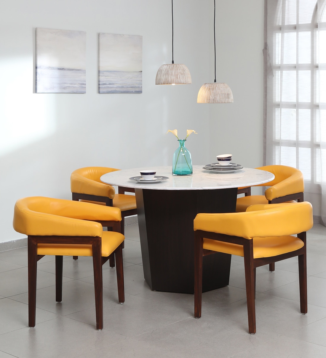 Buy Swanky 4 Seater Dining Set in Ply Wood Finish at 38 OFF by Crafted