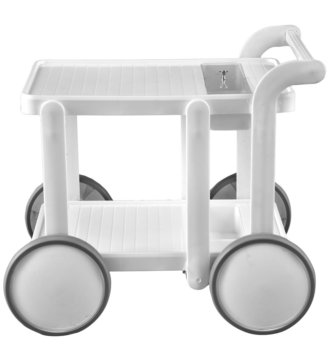 Buy Swing Luxury Service cum Bar Trolley in White Colour by ITALICA