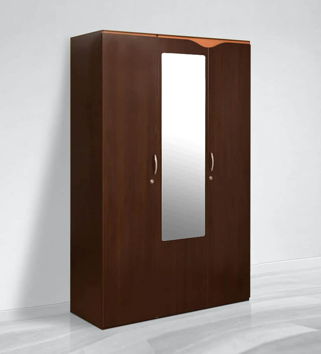 Buy Swirl 3 Door Wardrobe in Denver Oak Finish by HomeTown Online 3