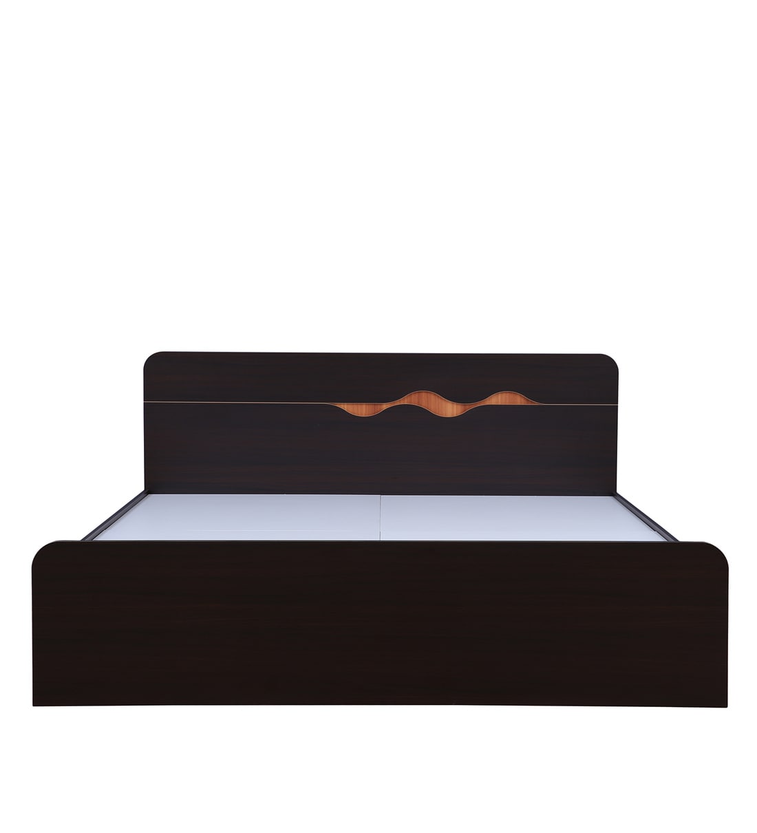 Buy Swirl King Size Bed in Dark Oak Finish by Hometown Online Modern King Size Beds Beds