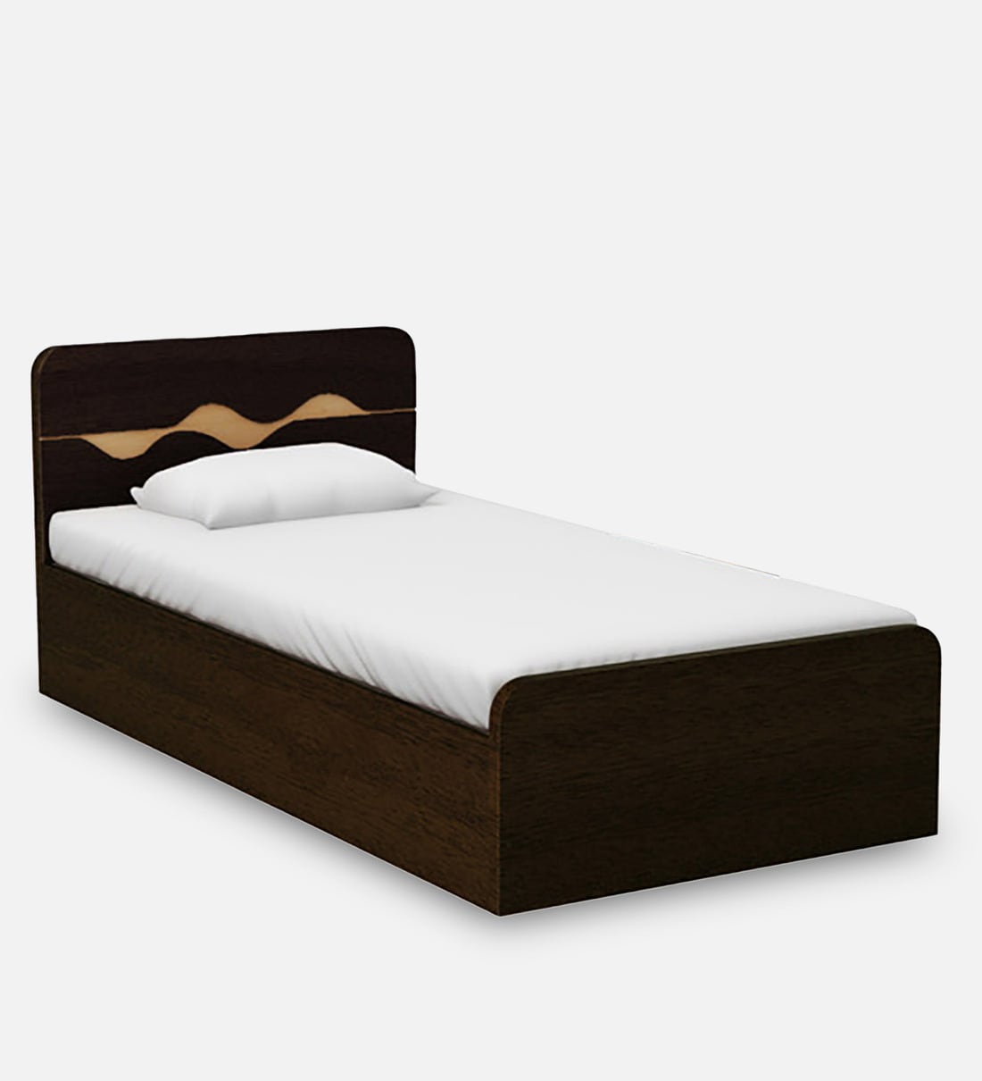 Buy Swirl Single Bed with Storage in Denver Oak Finish by HomeTown