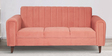 Swank Fabric 3 Seater Sofa In Peach Colour