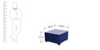 Sweden Corner Sofa with ottoman In Grey & Blue Colour in L Shape