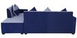 Sweden Corner Sofa with ottoman In Grey & Blue Colour in L Shape