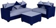 Sweden Corner Sofa with ottoman In Grey & Blue Colour in L Shape