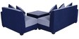Sweden Corner Sofa with ottoman In Grey & Blue Colour in L Shape