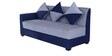 Sweden Corner Sofa with ottoman In Grey & Blue Colour in L Shape