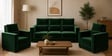 Swiss (3+1+1) Seater Sofa In Green Color