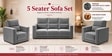 Swiss (3+1+1) Seater Sofa In Grey Color